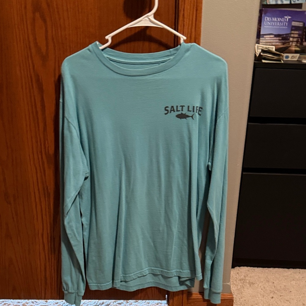 Salt Life Men's Teal Long Sleeve Shirt